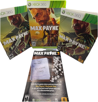 Rockstar Games Max Payne 3 Xbox 360 Shooter Multiplayer Manual M NTSC-U/C 2012