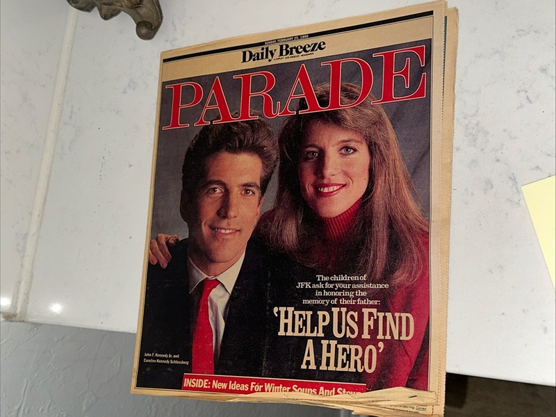 RARE Parade Magazine Feb 25, 1990 JFK, Jr Caroline Kennedy 