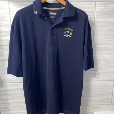 Ashworth Golf EZ Tech Navy Blue Performance Cotton Polo Shirt Size XXL