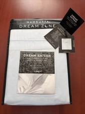 Nuevo Juego de Sábanas Wamsutta Dream Zone Satén Azul Claro 400 TC Algodón King 4 Piezas