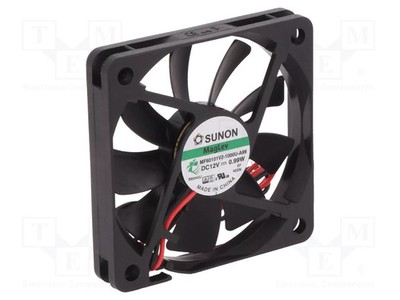 12VDC 60x60x10mm 24,17m3/h Vapo Lüfter: DC axial 26AWG 25dBA