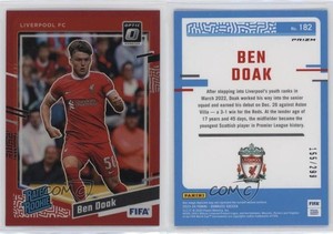 2023-24 Panini Donruss FIFA Optic Rated Red Prizm /299 Ben Doak #182 Rookie RC