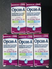5x Bausch  Lomb Opcon-A Eye Drops Allergy Relief, 0.5 fl oz/15mL, BB: 01/2027 