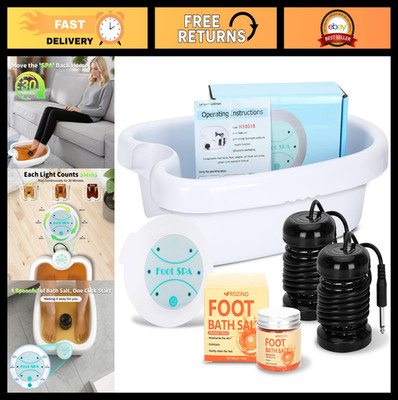 Ionic Foot Detox Bath Spa Machine - 30 Min Home Treatment, 2 Ion Arrays, Aroma S