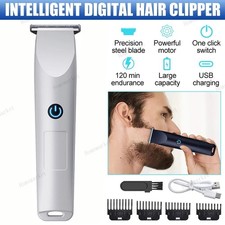 Men's Cordless Hair Clippers Beard Trimmer Electric Hair Cutting Barber Shaver