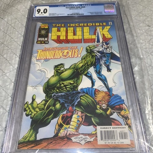 INCREDIBLE HULK #449 CGC 9.0 1ST THUNDERBOLTS/MARVEL 1997
