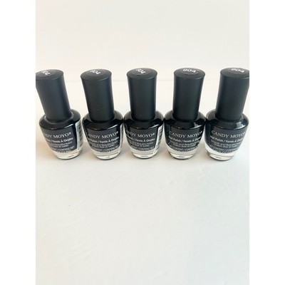 Candy Moyo Nail Polish 904 Dark Purple Black Smooth Finish Lot of 5 Bottles 13ml