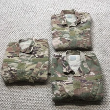US Army Combat Uniform Jacket Lot of 3 Multicam Large Regular Ripstop Camo Coat