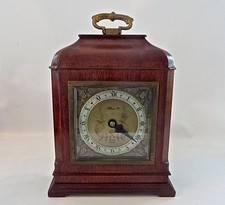 Vintage Tiffany & Company MAHOGANY Desk Bedside Clock Beautiful Excellent