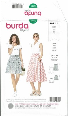 Misses' Skirt Burda Style Sewing Craft Pattern 6319 8-18 NEW! FREE SHIPPING!