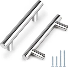 Probrico (15 Pack) Cabinet Handles 3 Inch hole center 3, Polished Chrome 