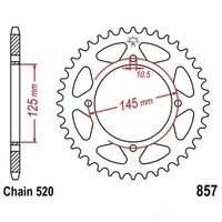 Kettenrad Stahl 40-ZäHne 520-Teilung FüR Yamaha XTZ 660 H Tenere Bj. 1991-1998