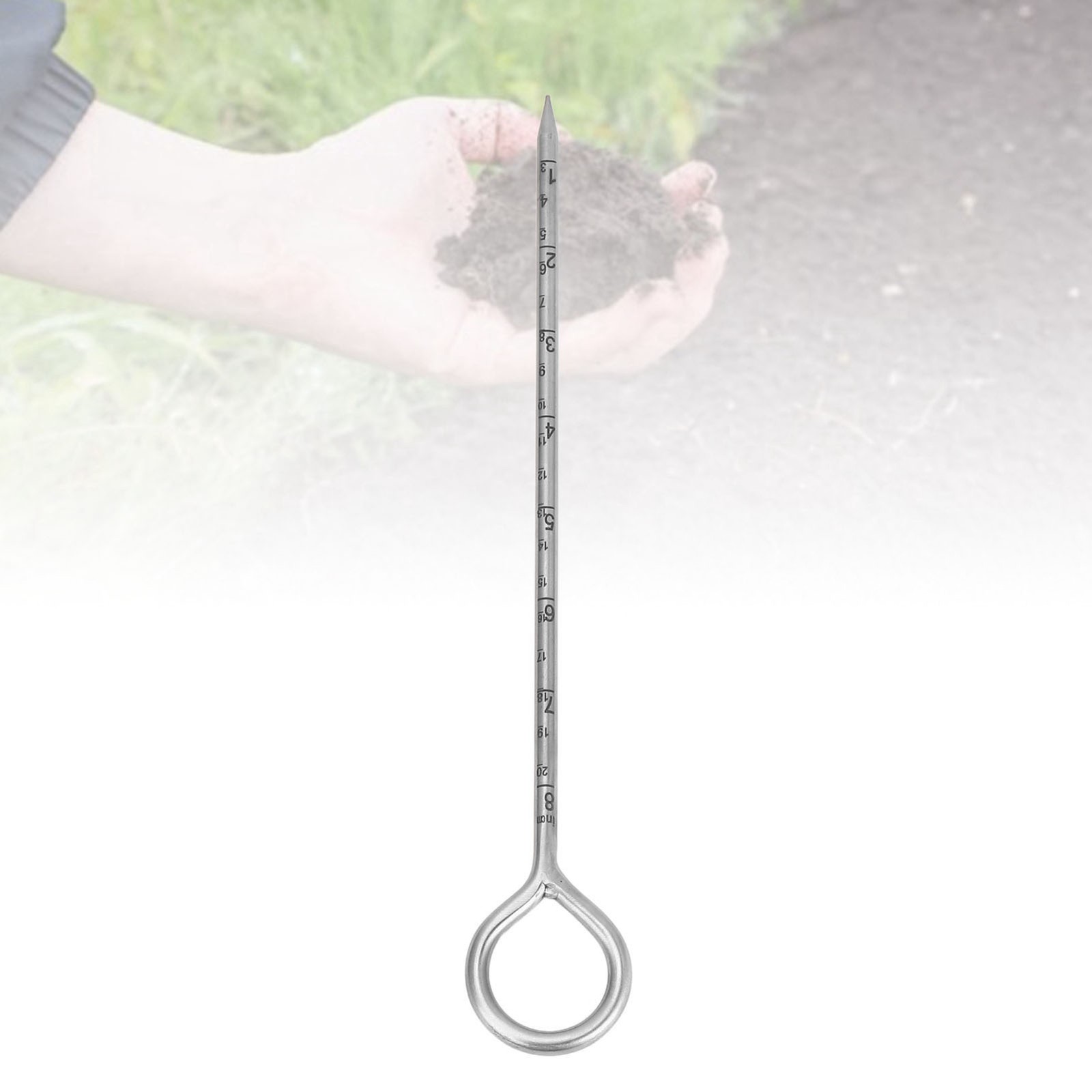 10 Inches Soil Sampler Probe Circular Handle Easy To Use Portable Stainless Stee