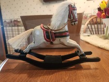 Vintage Wooden Rocking Horse Reproduction Rustic/Primitive Decor