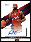 2008-09 Topps Signature Autographs Baron Davis Auto 0333/1079 Los Angeles