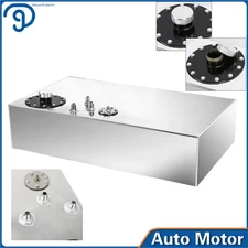 17 Gallon/64L Street Rod Aluminum Race Fuel Cell Gas Tank w/ Cap & Level Sender