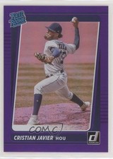2021 Panini Donruss Rated Rookies Holo Purple Cristian Javier #42 o6b