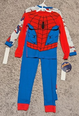 NWT MARVEL  Spiderman Boys Size 10 Pajamas 4pc  Set
