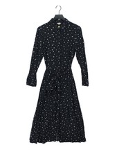 Hush Shirt Midi Dress UK14 in Black