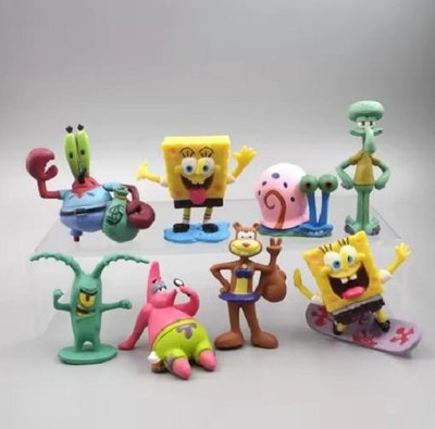 8-teiliges Set Sponge Bob Schwammkopf Krabbe Kuchen Topper Actionfiguren Spielzeug Kinder Geschenk