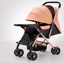 2-Way Baby Stroller Sit & Lie Foldable Lightweight Pushchair 0-3 Years