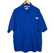 MAGELLAN OUTDOORS Relaxed Fit Men’s Blue Vented Fishing Shirt Size 2XL 26x32