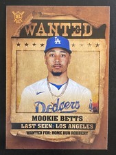 Mookie Betts 2021 Topps Big League Baseball Wanted Los Angeles Dodgers #WT-2