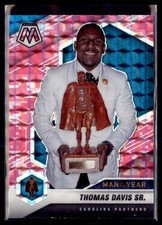 2021 Mosaic Football Prizm Thomas Davis Sr Panthers 268 Man of the Year Pink