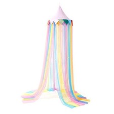 Bed Canopy for Kids - Fairy Dream Canopy Bed Curtains with Color Rainbow