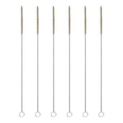 12'' Wire Tube Brush, 6Pcs 0.2'' Dia Brass Cleaning Brush, Brass Tone