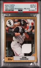 2022 Topps JIM THOME 1987 Topps Baseball Relics GU Jersey HOF - PSA 8