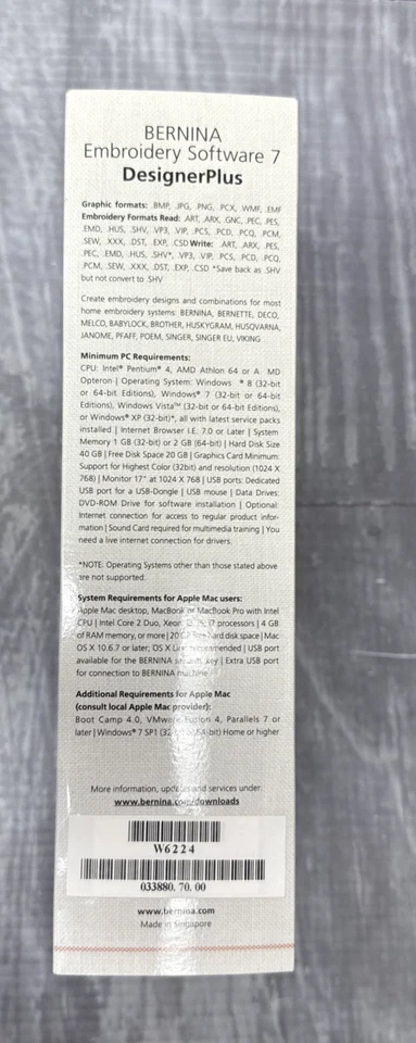 Genuine Bernina Embroidery Software 7 DESIGNERPLUS, DEALER KIT - Image 3 of 4