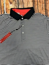 Redvanly Baker Golf Polo ~ Medium ~ Black/White ~ NWT $110 Retail