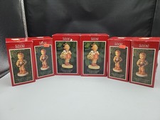 Lot of 6 Schmid Berta Hummel Christmas Ornaments In Box Vintage 1983