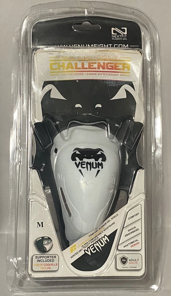 Venum Challenger Groin Guard and Support MEDIUM - Black/White - B1 - Image 4 of 4