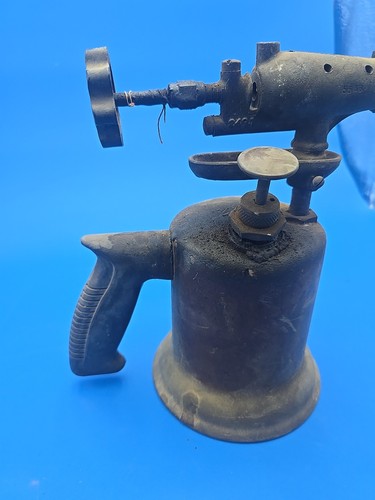 Antique Brass Blow Torch Welding Soldering Gas Tool Vintage Untested 249.1 5546 - Picture 2 of 9