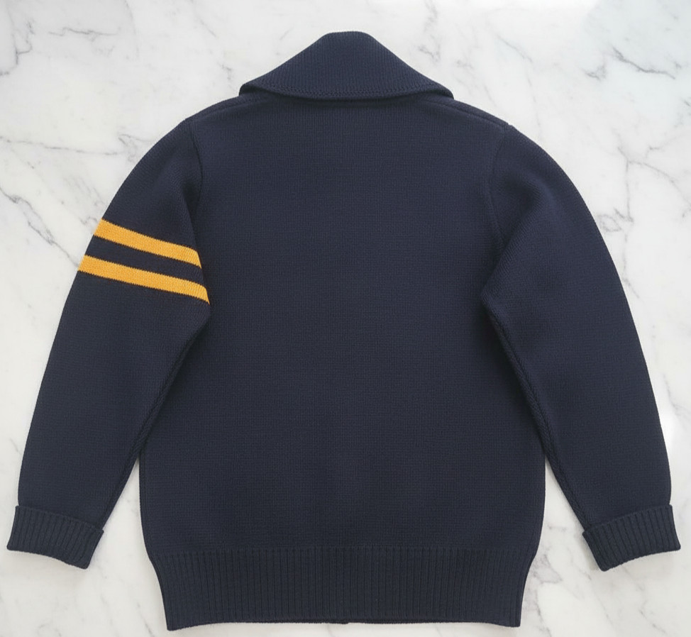 Peregrine Cardigan Wool Men’s Size L Blue Made in England From Japan