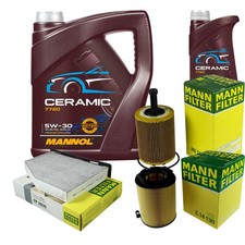 Pakiet inspekcyjny MANN 6L MANNOL Ceramic 5W-30 do VW Caddy III Box 2.0 SDI