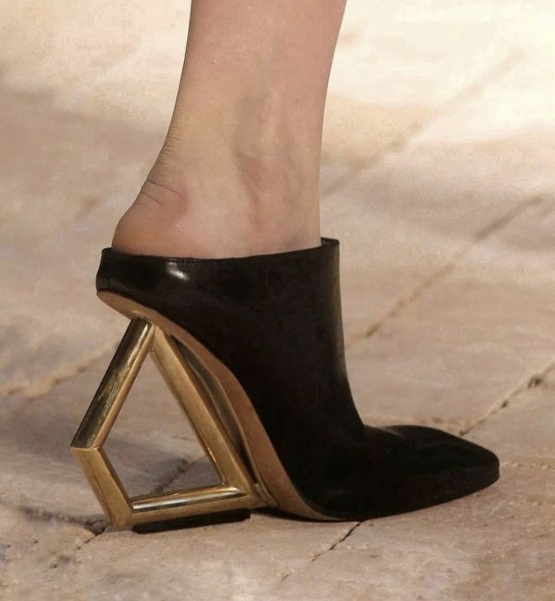 Celine Triangle Mules Heels Shoes 38 Phoebe Philo Summer