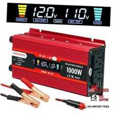 Car Power Inverter 12v to 110v/1000W Peak with Dual AC Outlets and 5V USB 650W