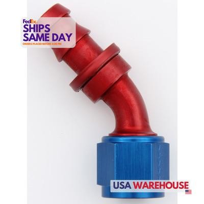 Aeroquip Fitting Adapter 45 Degree 4 AN Male to 3/8 in NPT Male Steel