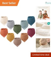 Muslin Baby Bibs 10 Pack Cotton Drool Bibs Unisex Baby Shower Gift