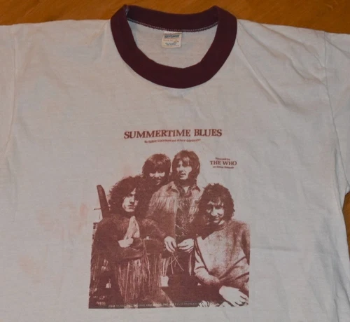 THE WHO original rock concert tour 70's ringer 1970s vintage concert t-shirt, vintage, single stitch, B+ condition