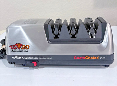 Chefs Choice Diamond Hone Angle Select Knife Sharpener Model 1520 - Stainless