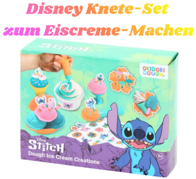Disney Stitch Knete Set   Eiscreme machen & verzieren   Kreativ Spielset Kinder