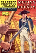 Classics Illustrated 100 Mutiny on the Bounty #1 GD/VG 3.0 1952 Stock Image