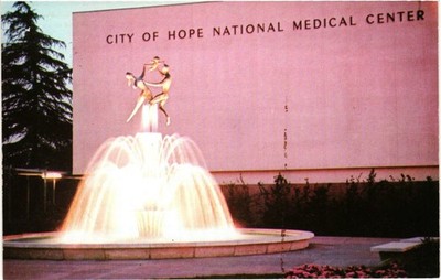 City of Hope National Medical Center Duarte CA Spirit of Life Fountain Postcard