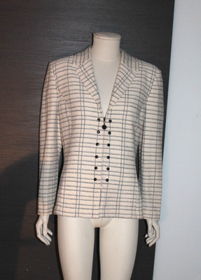 ST. JOHN, Couture Jacke Blazer, Gr. US 14, Gr. 42 (D), NP 2100 EURO, WIE NEU