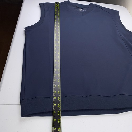 Nike Fit Dry Size XL Golf Pullover Vest V Neck Navy Blue Swoosh Vintage - Picture 6 of 9