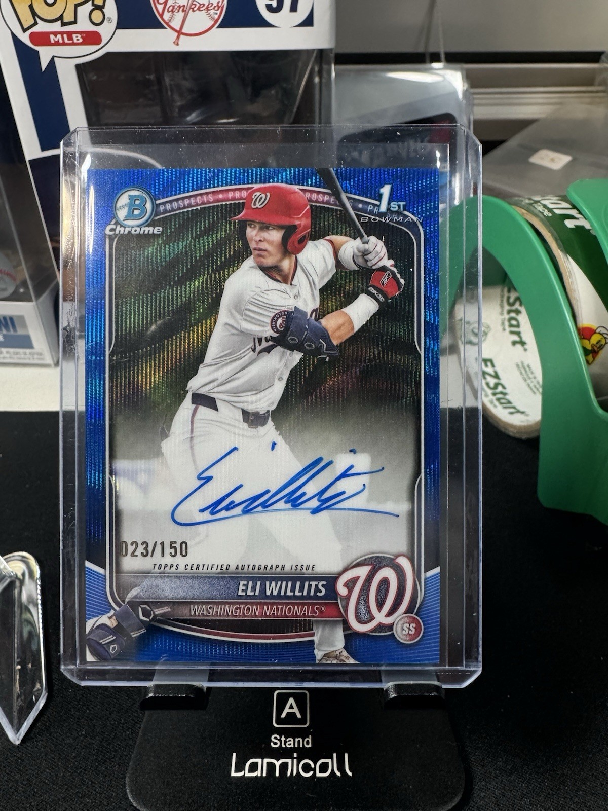 2025 Bowman Draft Chrome Blue Wave Eli Willits 1st Auto /150 Nationals